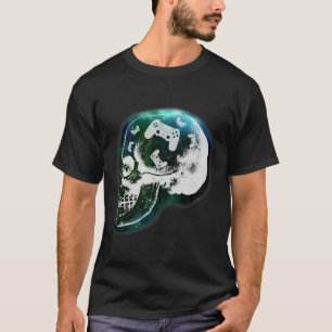 Mind Controller Skull Gaming Gamer Mens Boys Teens T-Shirt