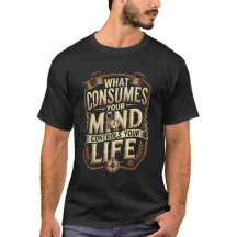 Mind Controls Life Motivational Vintage Gold Quote