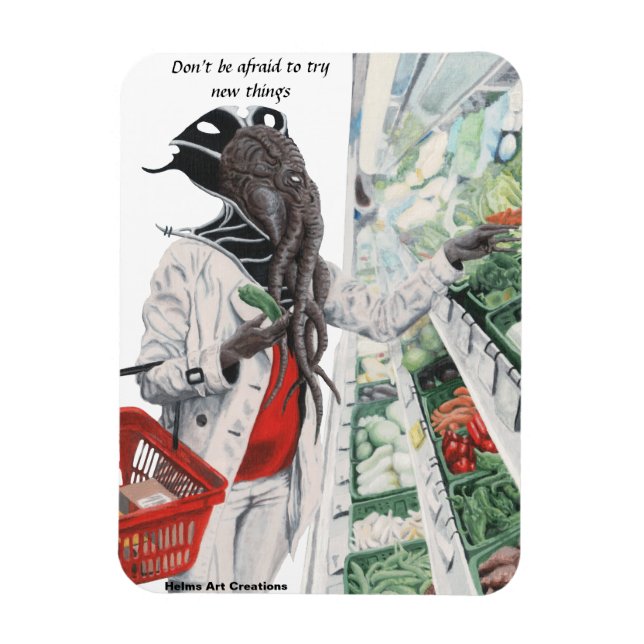 Mind Flayer Grocery Shopping Refrigerator Magnet (Vertical)