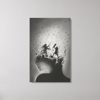 Mind Fragments: Inner Battle Canvas Print