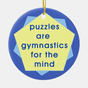 Mind Gymnastics Ceramic Ornament