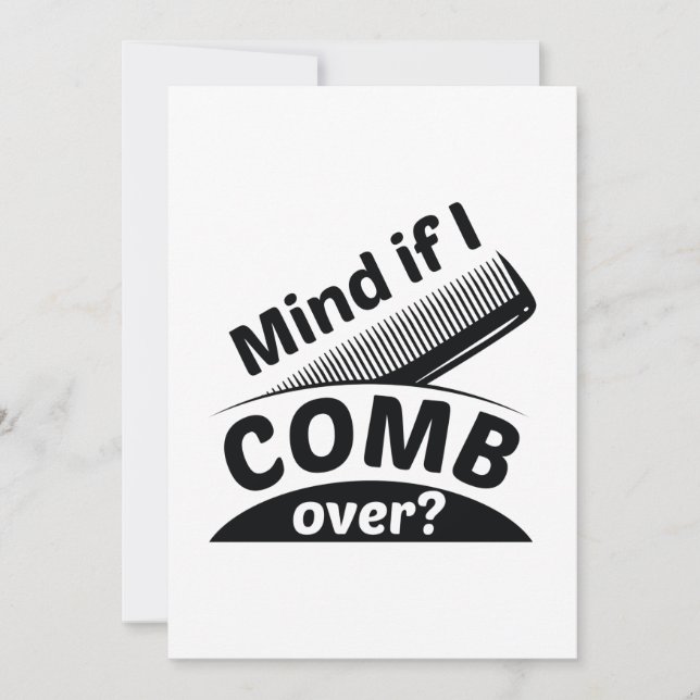 Mind If I Comb Over Thank You Card (Front)
