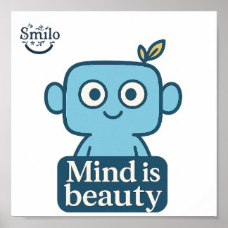 Mind is beauty quote- Inspirational Wall Art