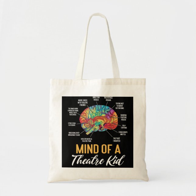 Mind of an Theatre Kid Actress Broadway Musical Th Tote Bag (Front)