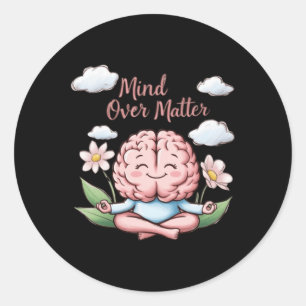 Mind Over Cartoon Brain Sticker