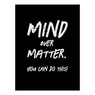 Mind Over Matter Motivational Workout Fitness Poster