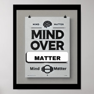 Mind Over Motivational Mantras Sticker  Poster