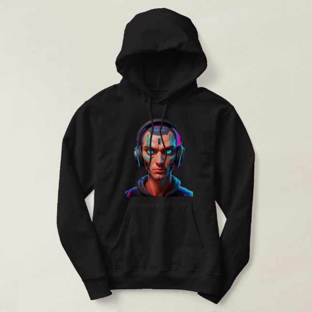 Mind Over Noise – Cyber Soul Hoodie (Design Front)