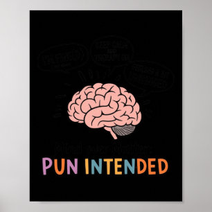 Mind Over Pun Intended Sticker  Poster