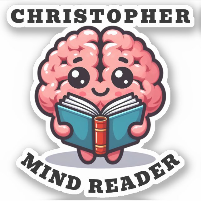 Mind Reader Funny Pun with Name (Front)