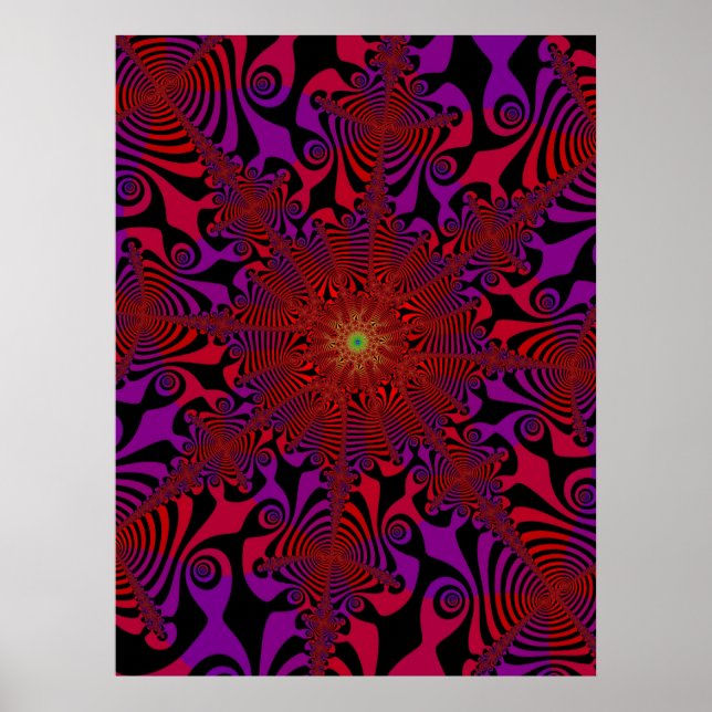 Mind Spinner in Red and Violet Poster (Front)