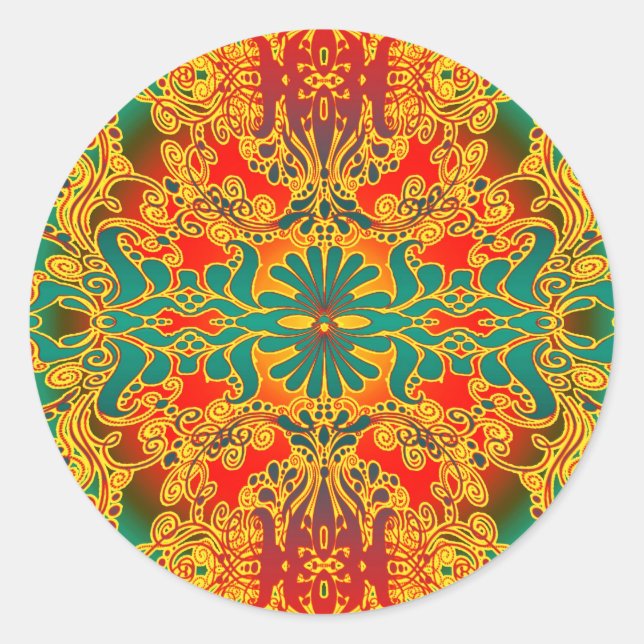 mind stamp classic round sticker (Front)