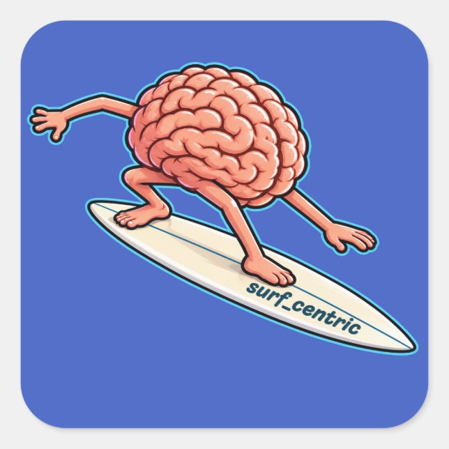 Mind Surfing Square Sticker (Front)