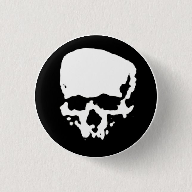 Mind Wither Day signature skull 1 Inch Round Button (Front)