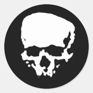Mind Wither Day signature skull Classic Round Sticker