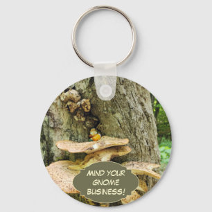 Mind Your Gnome Business Keychain