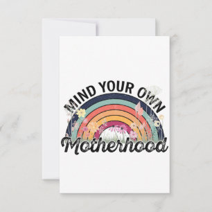 Mind Your Own Motherhood, Mother's Day Gifts, 1/2 Thank You Card
