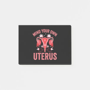 Mind Your Own Uterus Abortion Vintage Retro Gift Post-it Notes