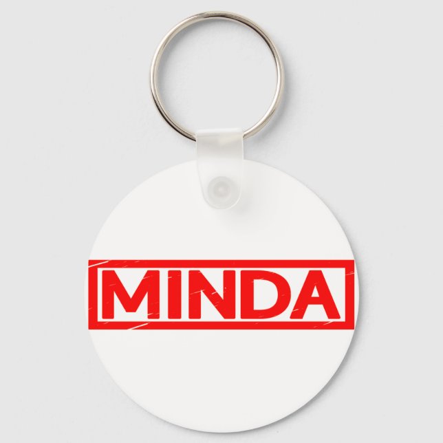 Minda Stamp Keychain (Front)