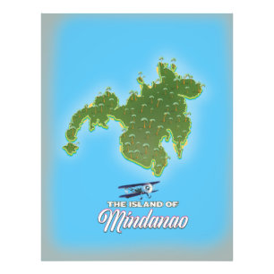 Mindanao Map Photo Print