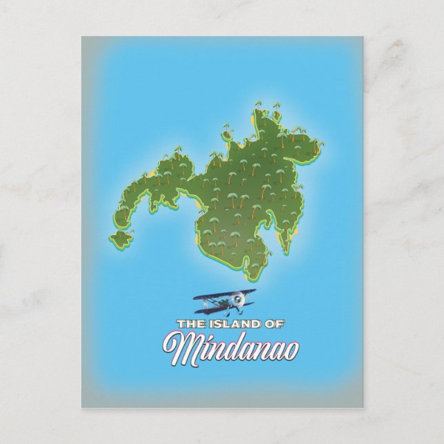 Mindanao Map Postcard (Front)