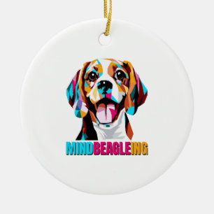 Mindbeagleing Beagle Dog Ceramic Ornament