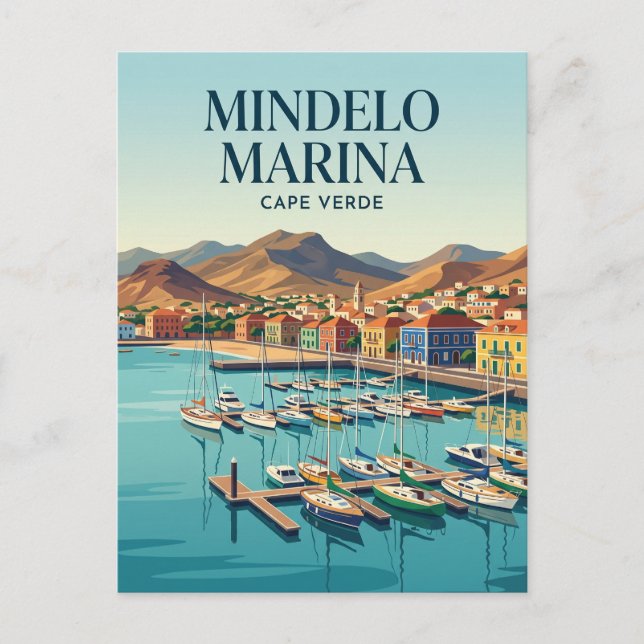 Mindelo Marina Cape Verde Postcard (Front)