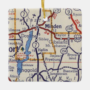 Minden LA Ceramic Ornament