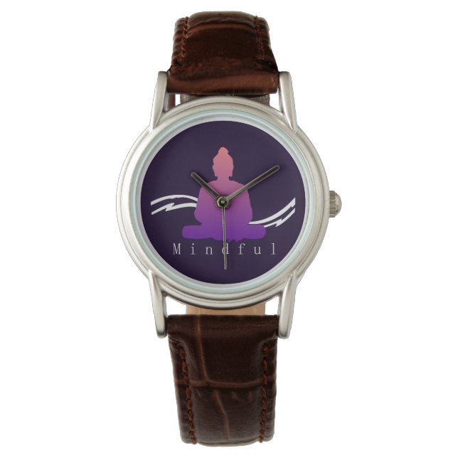 "Mindful" Beautiful Buddha. Watch (Front)