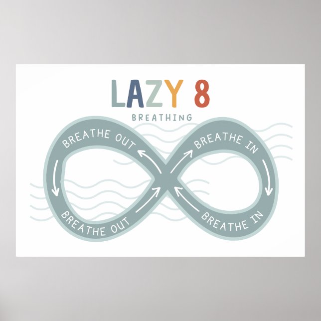 Mindful Breathing Lazy 8 Breathing Poster (Front)