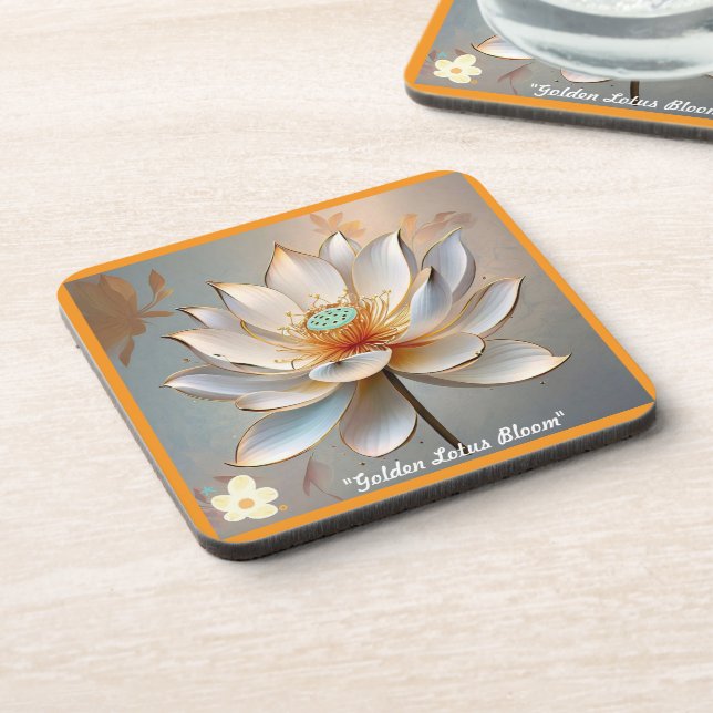 "Mindful Lotus Flower" Coaster (Left Side)