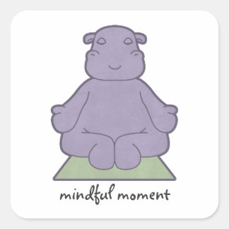 Mindful Moment Hippo Stickers