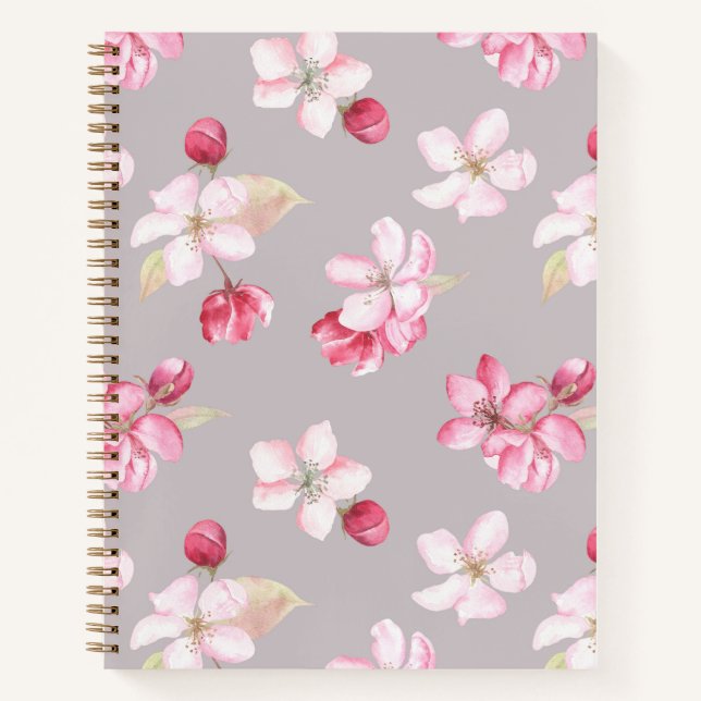  Mindful Pink Cherry Blossom  Floral Journal (Front)