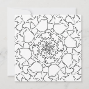 Mindful Summer: Floral Pattern Colouring Card