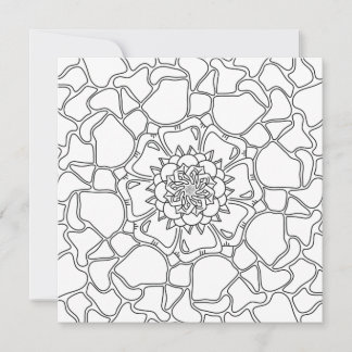 Mindful Summer: Floral Pattern Colouring Card