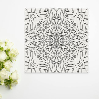 Mindful Summer: Peaceful Botanical Colouring Poster