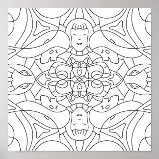 Mindful Summer: Playful Colouring Poster