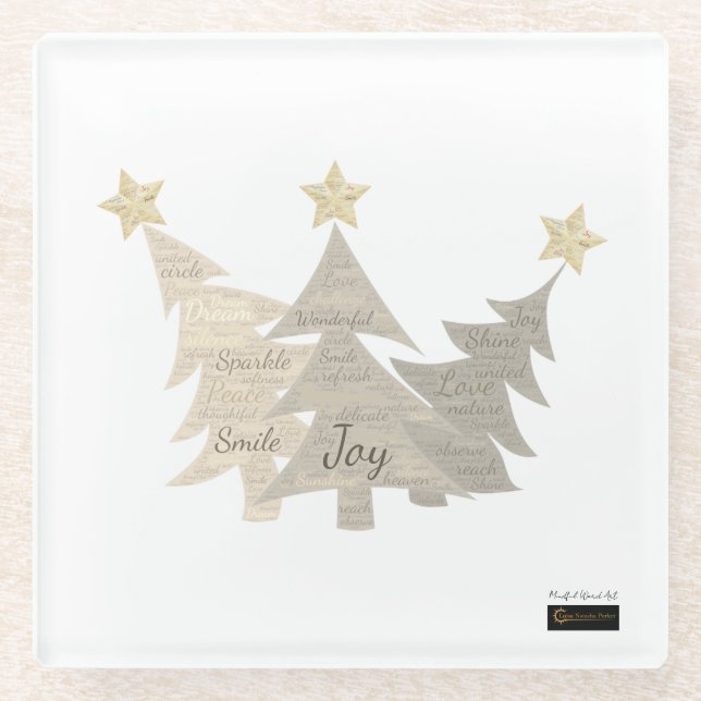 Mindful Word Art - Coasters (Front)