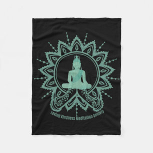 Mindfulness Buddha Buddhism Spiritual Yoga Meditat Fleece Blanket