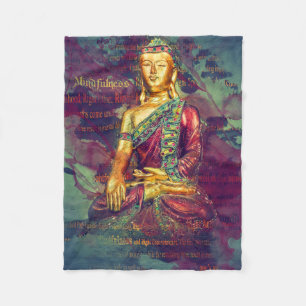Mindfulness Buddha Fleece Blanket