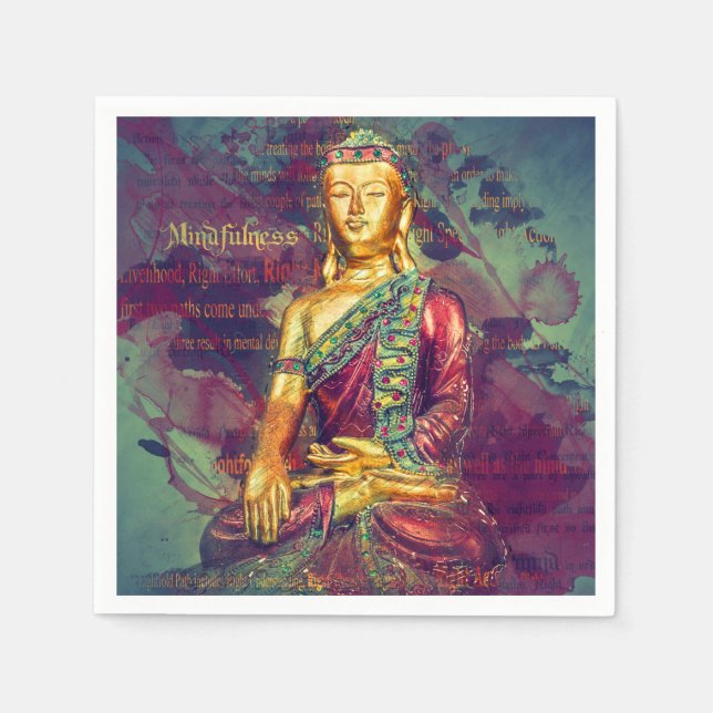 Mindfulness Buddha Napkin (Front)