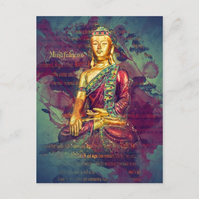 Mindfulness Buddha Postcard (Front)