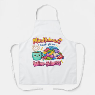 Mindfulness? I Thought You Said Winefulness Apron
