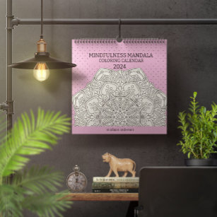 Mindfulness Mandala 2024 Coloring  Calendar