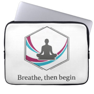 Mindfulness Meditation Quote Design Laptop Sleeve