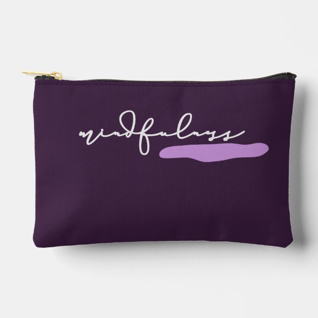 Mindfulness Purple Accessories Pouch (Front)