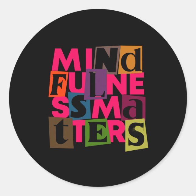 Mindfulness S Sticker  (Front)