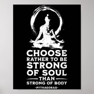 Mindfulness Stoic Philosophy Pythagoras Quote Medi Poster