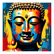 Mindfulness Unveiled: Vivid Buddha Street Art 