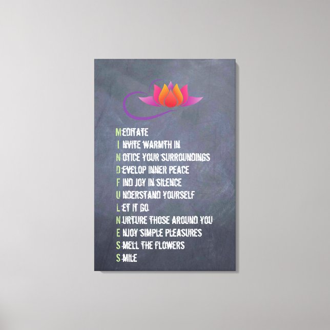 Mindfulness Wall Art Letter Expressions Chalkboard (Front)